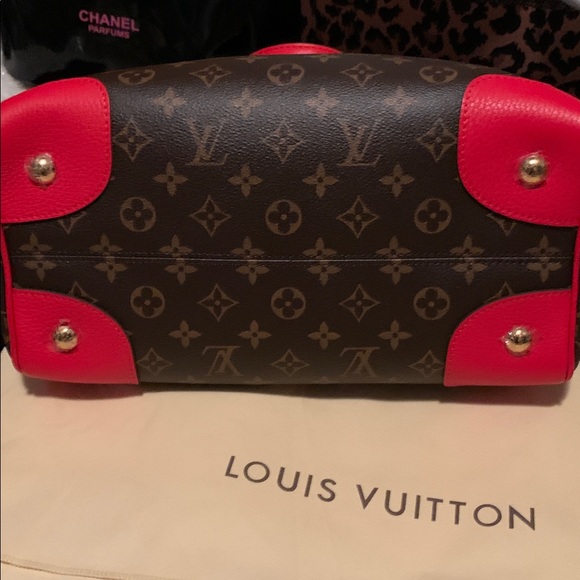 ♥️ AUTHENTIC Louis Vuitton Red Retiro NM ♥️ - Picture 7 of 15